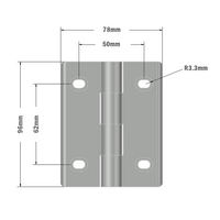 51-030-1 MODULAR SOLUTIONS ALUMINUM HINGE<br>45 BUTT W/HARDWARE